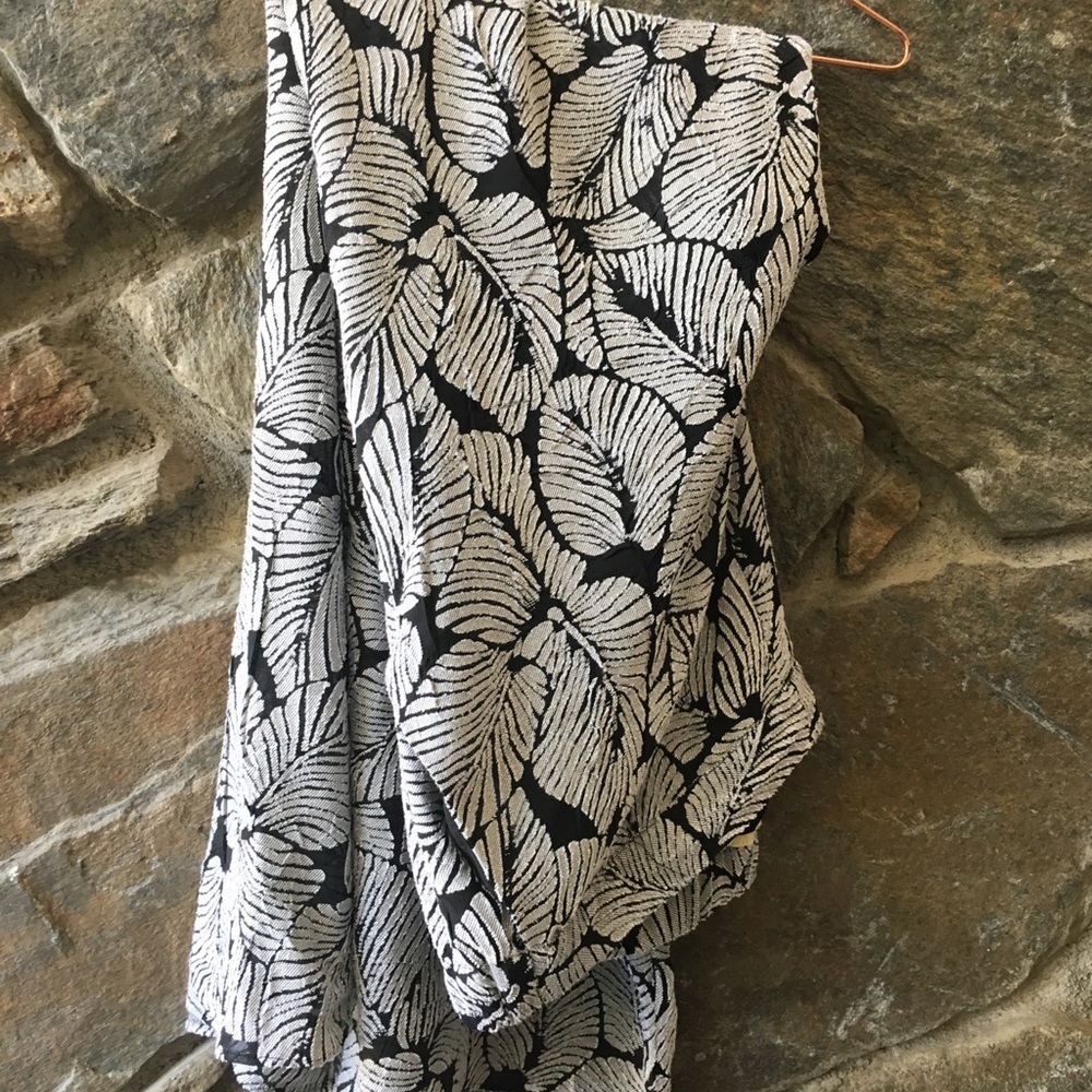 Elevenses Native Palm Wide Leg Trouser - Anthro